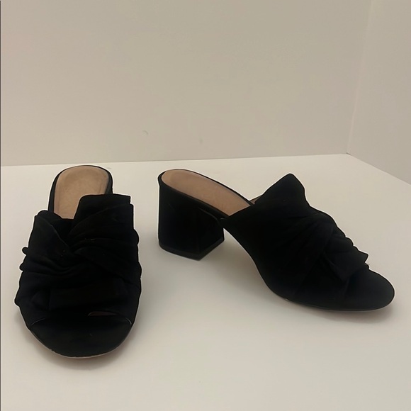 Halogen Elegant Black Knotted Mules Size 7 1/2 - Picture 1 of 8